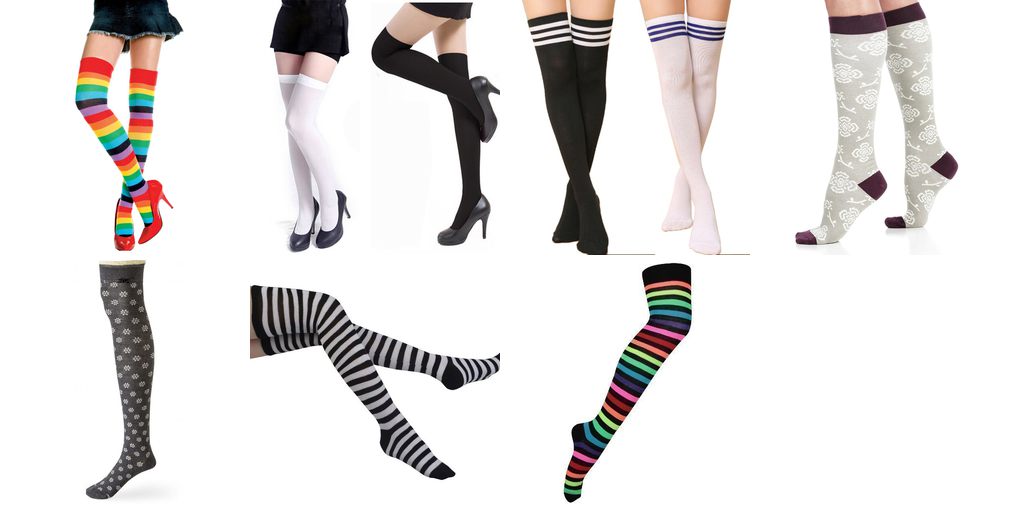 womens cotton knee socks